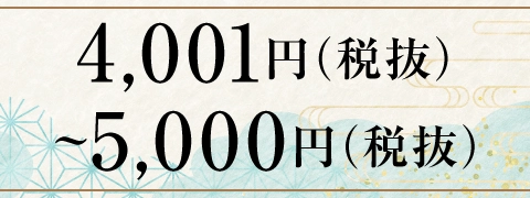 4,001円（税抜）～5,000円（税抜）