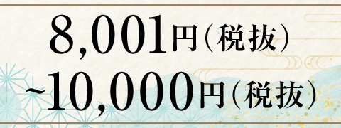 8,001円（税抜）～10,000円（税抜）