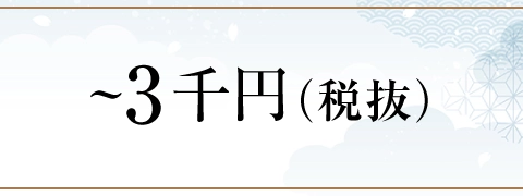 ～3千円（税抜）