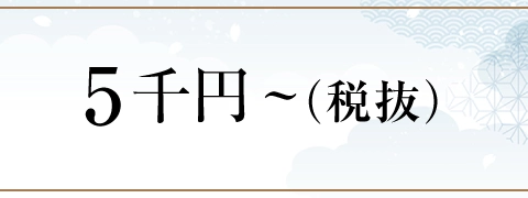 5～8千円台（税抜）