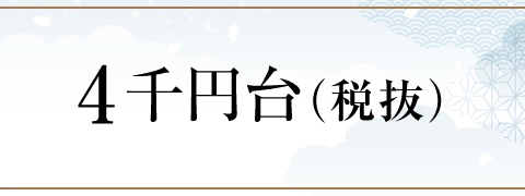 4千円台（税抜）