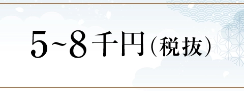 5～8千円台（税抜）
