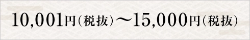 10,001円(税抜)～15,000円(税抜)
