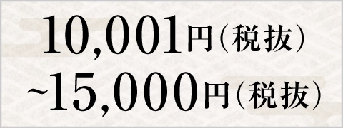 10,001円(税抜)～15,000円(税抜)