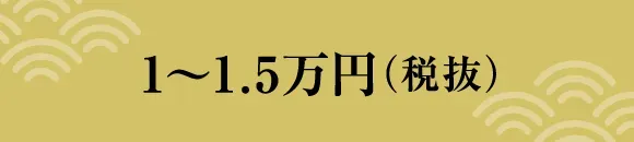 1～1.5万円（税抜）