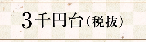3千円台（税抜）