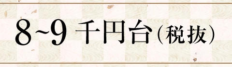 8～9千円台（税抜）