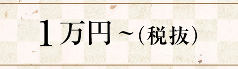 1万円（税抜）～