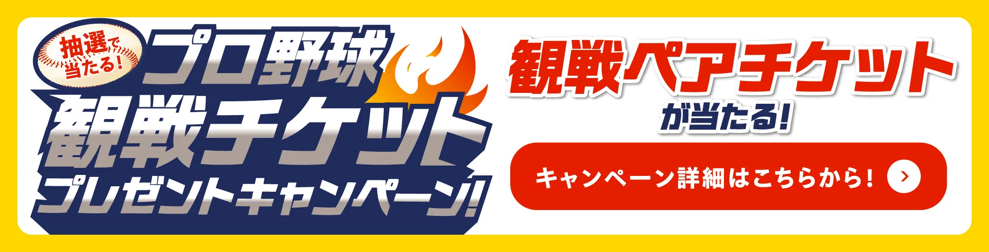 プロ野球観戦チケットプレゼントキャンペーン！