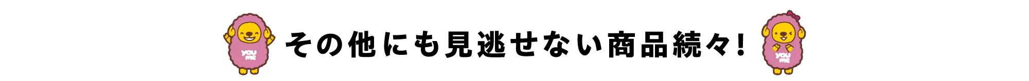 その他にも見逃せない商品続々！