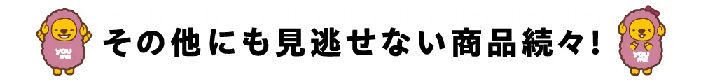 その他にも見逃せない商品続々！