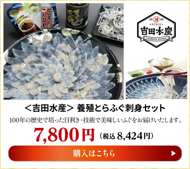 ＜吉田水産＞養殖とらふぐ刺身セット