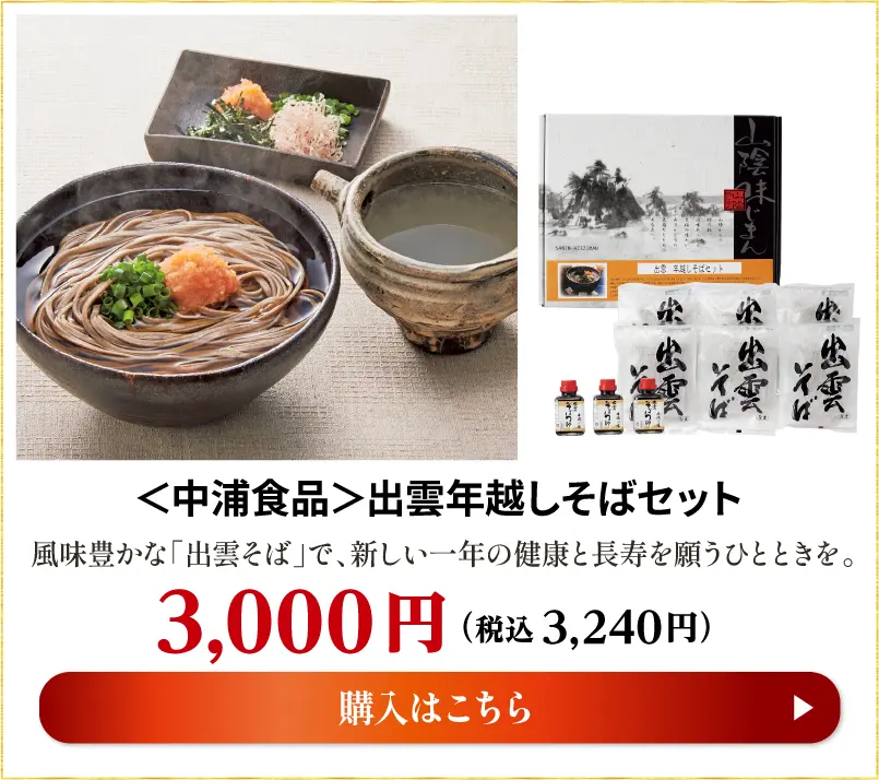 ＜中浦食品＞出雲年越しそばセット