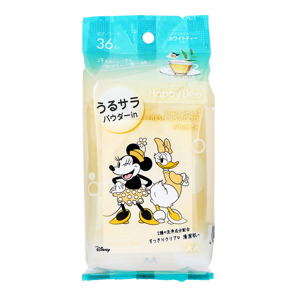 新品】ハッピーデオ 3in1 ボディシート うるサラ パウダーin 花 