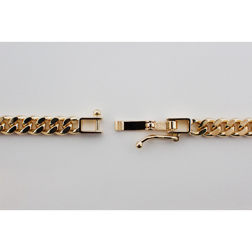 18金イエローゴールド 2面シングル 喜平ネックレス 50g 50cm 中留シングル