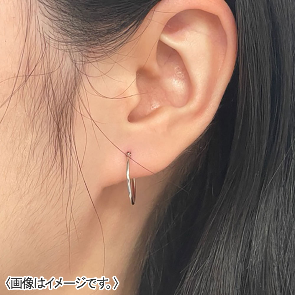 プラチナフープピアス