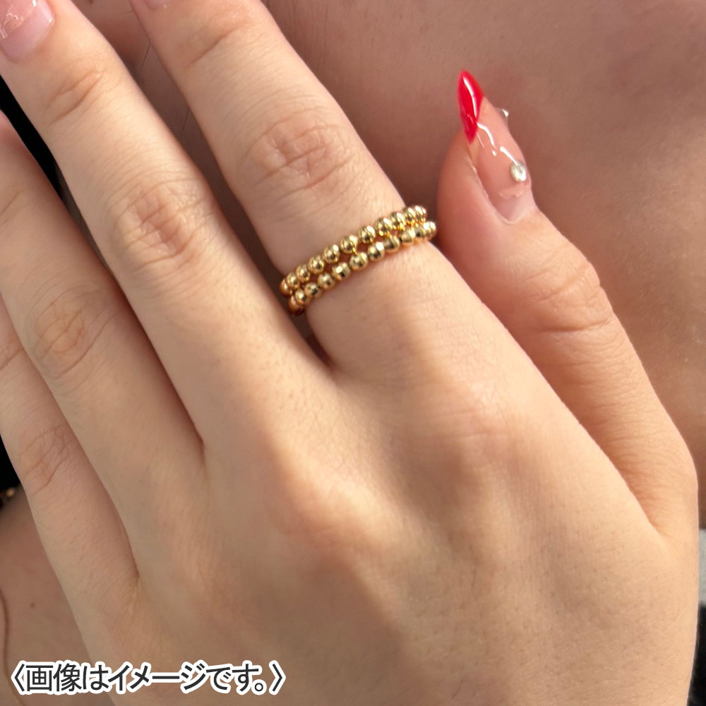 K18イエローゴールド2連リング