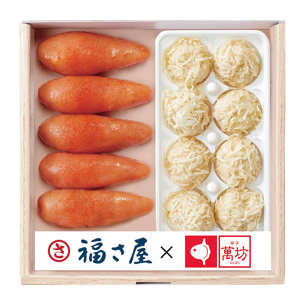 <福さ屋×萬坊>福さ屋辛子明太子・萬坊いか焼売