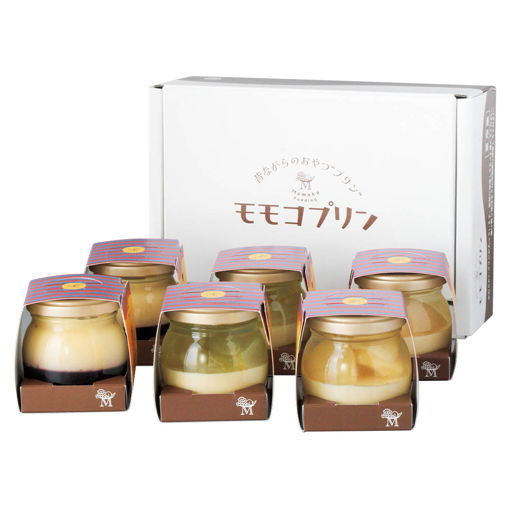 <岡山県青果物販売>モモコプリン 岡山県3種6本入り