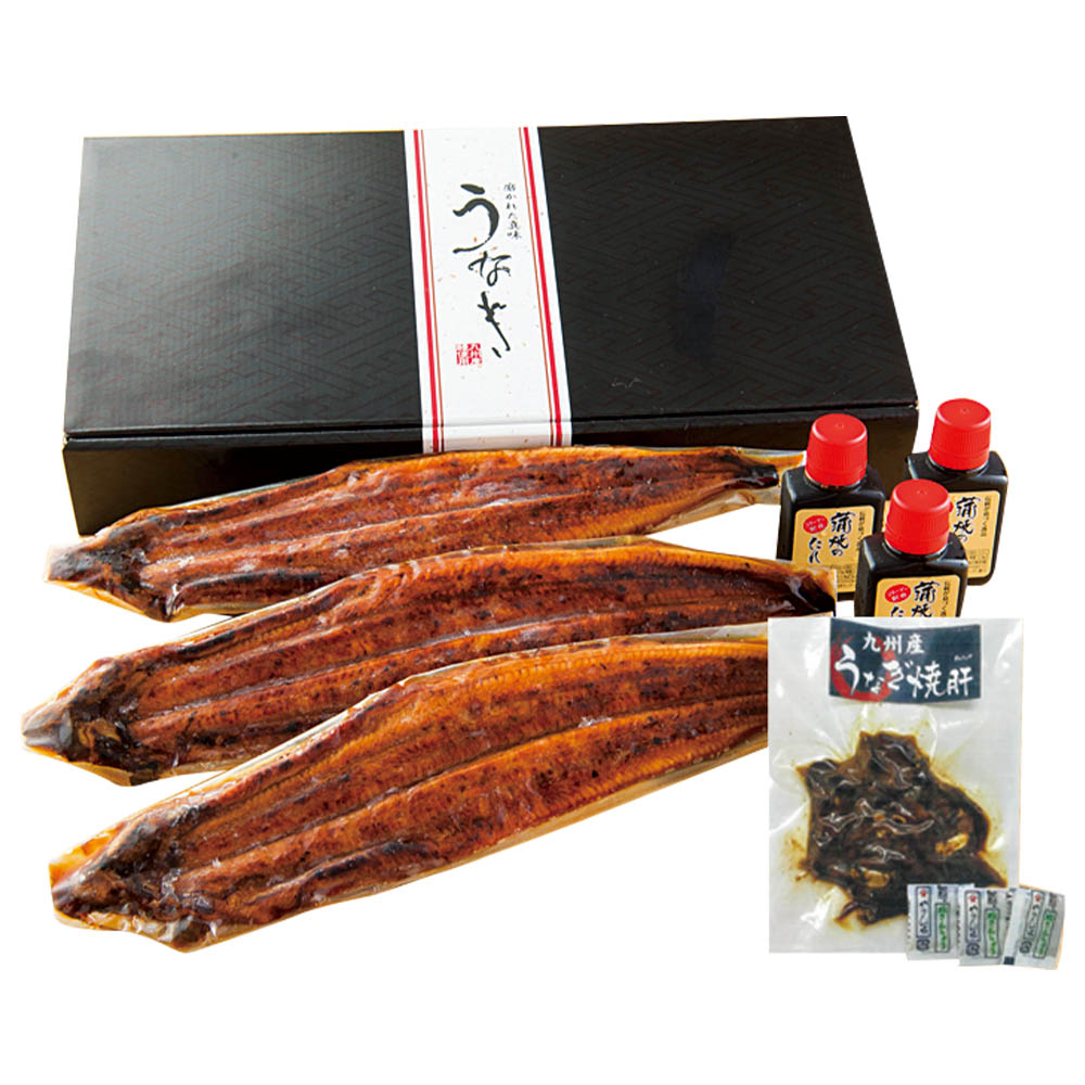 淡麗良蒲うなぎ蒲焼3尾セット(焼肝入)
