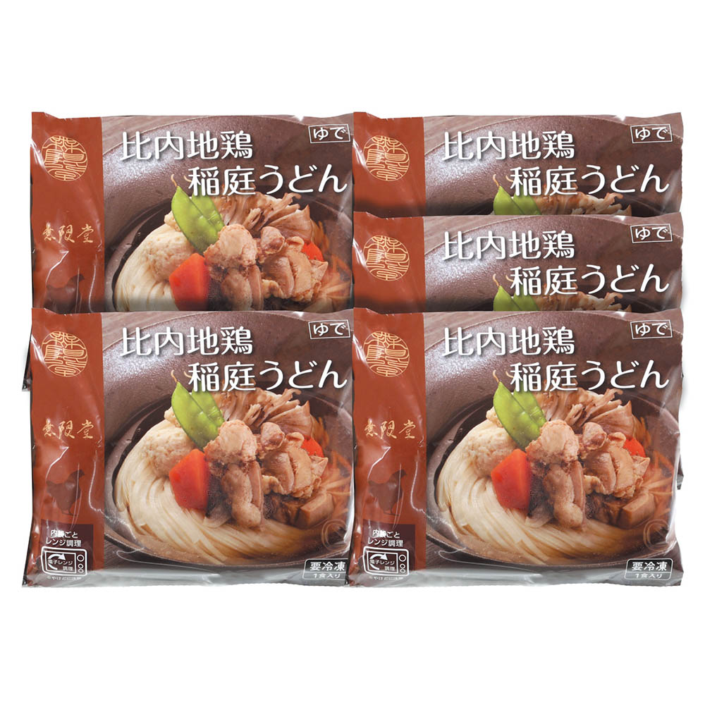 <無限堂>レンジで簡単 比内地鶏稲庭うどん