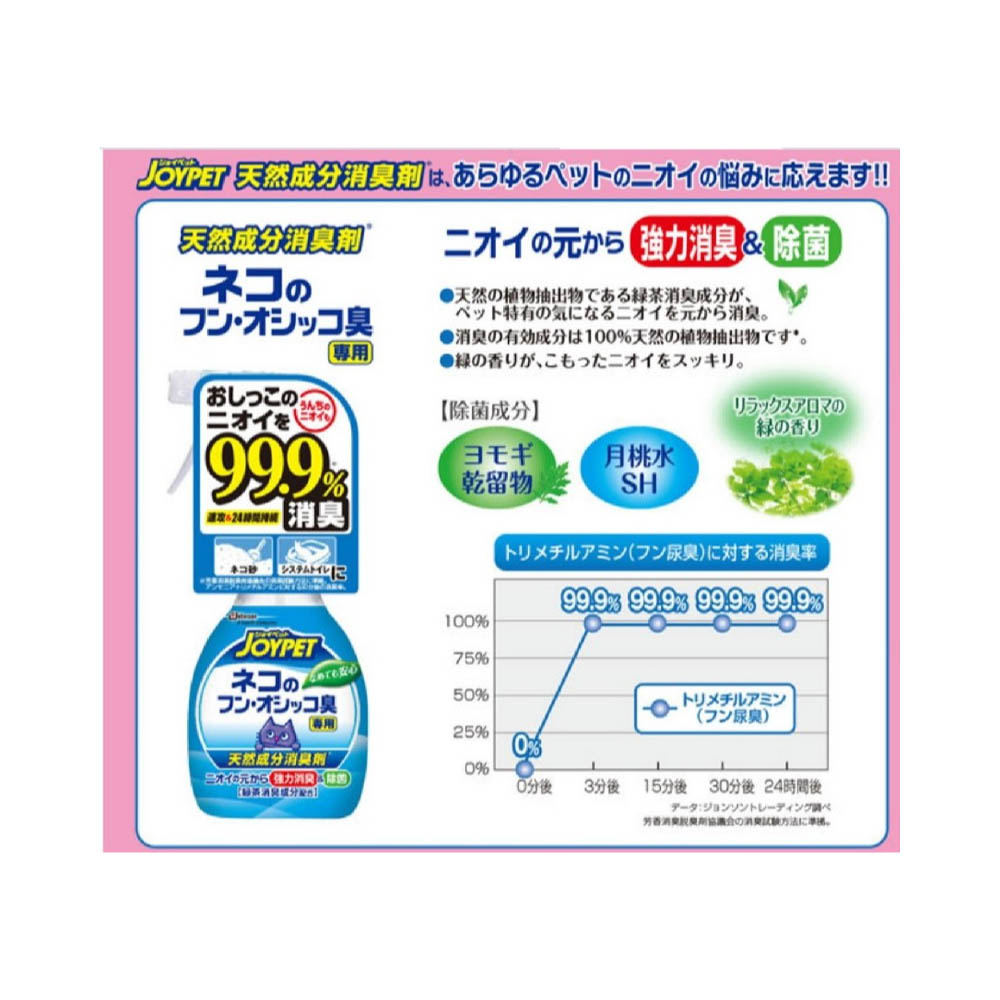 ジョイペット 天然成分消臭剤 ネコのフン・オシッコ臭専用詰替 240ML