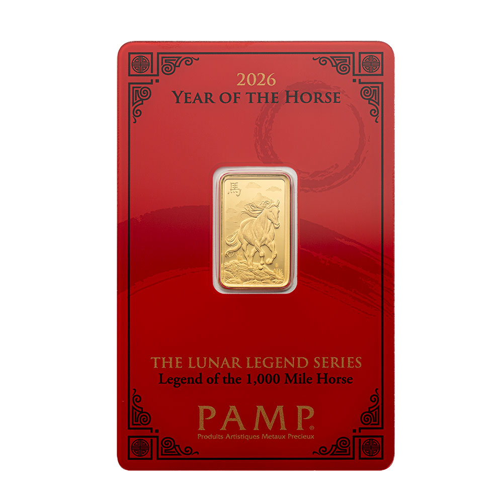 純金 2026年干支ホースインゴット5g (PAMP)