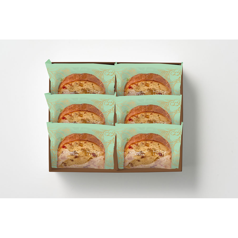 【送料込み】望月シェフ×ホシフルーツ 7種のフルーツが詰まった「デザートパウンドケーキ」6個