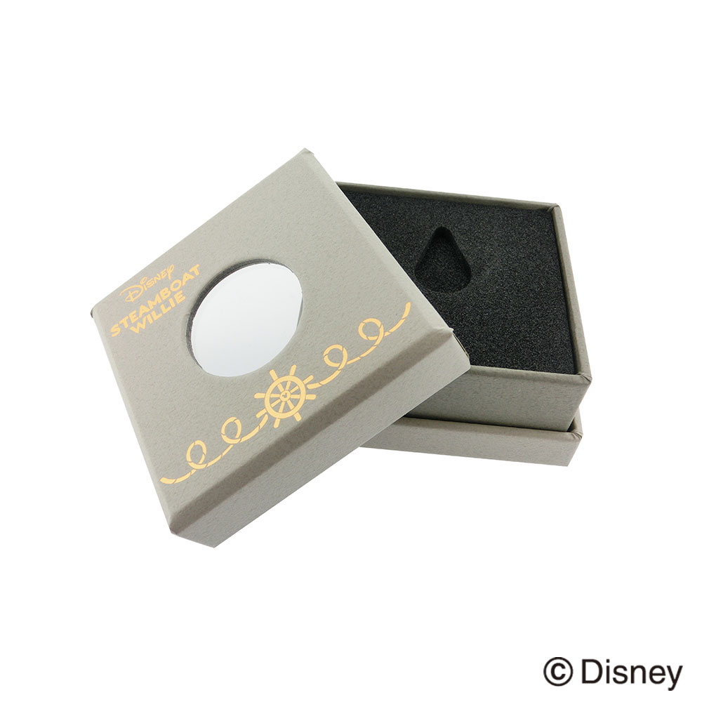 K24 1/10オンスメダルリバーシブルペンダント『STEAMBOAT WILLIE』