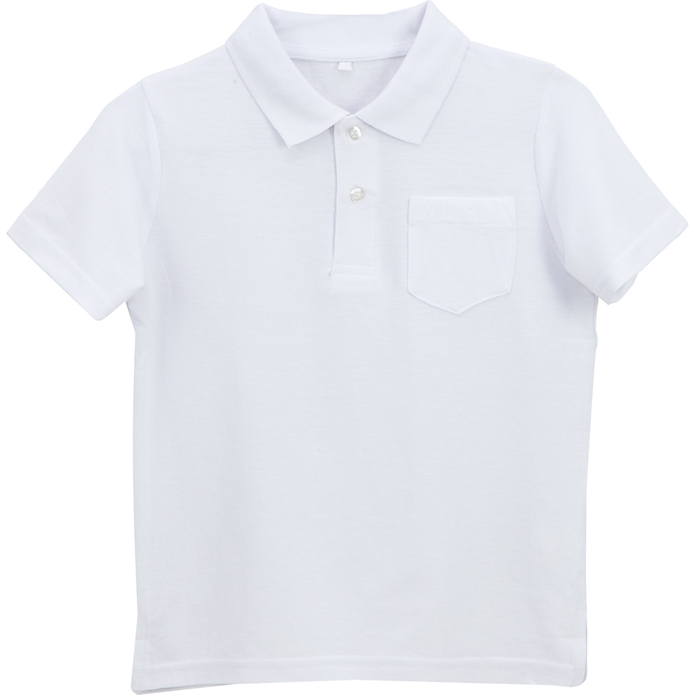 男女兼用：半袖ポロシャツ ●カラー：白