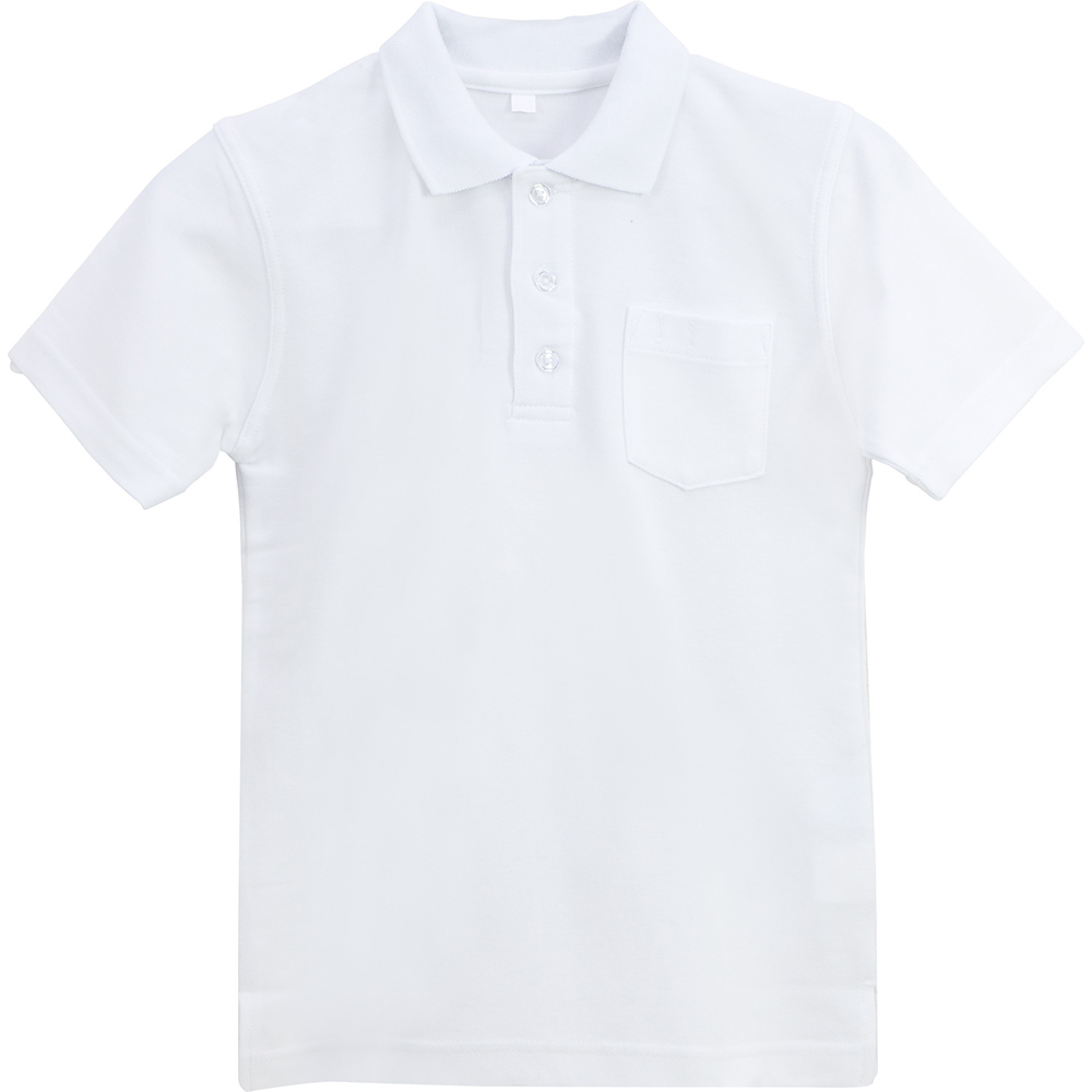 男児用：半袖ポロシャツ ●カラー：白