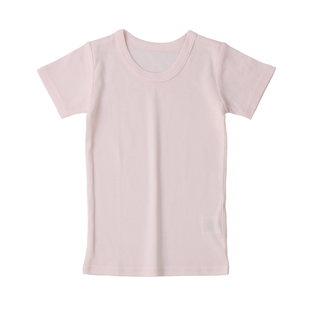 ベビー 綿100%フライス 無地 半袖Tシャツ