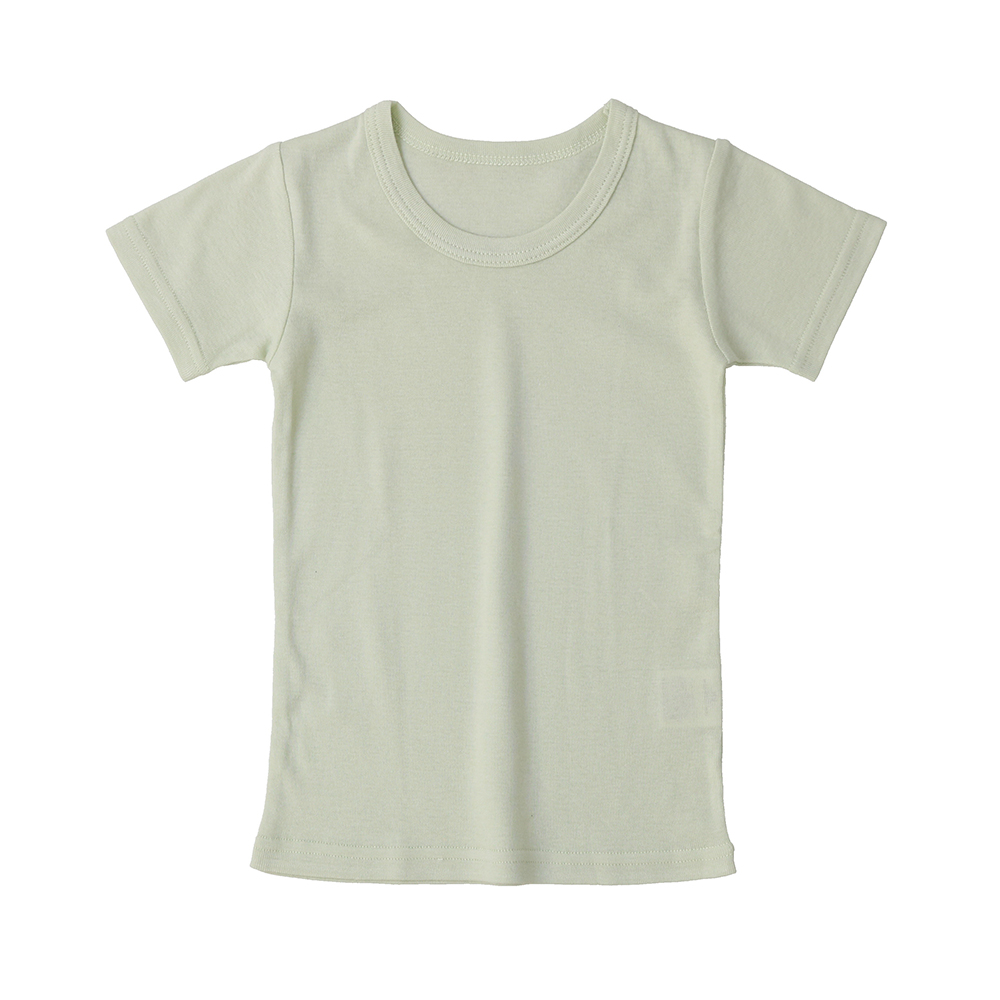 ベビー 綿100%フライス 無地 半袖Tシャツ