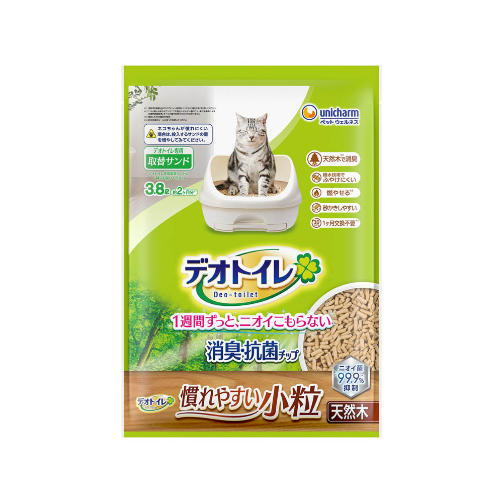 デオトイレ 消臭・抗菌チップ天然木慣れやすい小粒3.8L