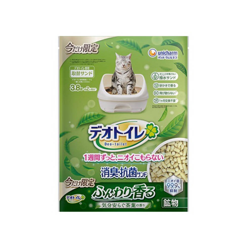 デオトイレ ふんわり香る消臭・抗菌サンド気分安らぐ茶葉の香り3.8L