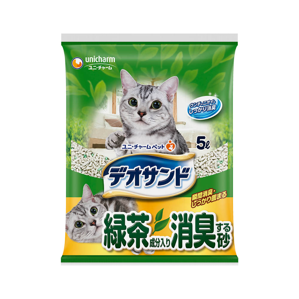 デオサンド 緑茶成分入り消臭する砂5L