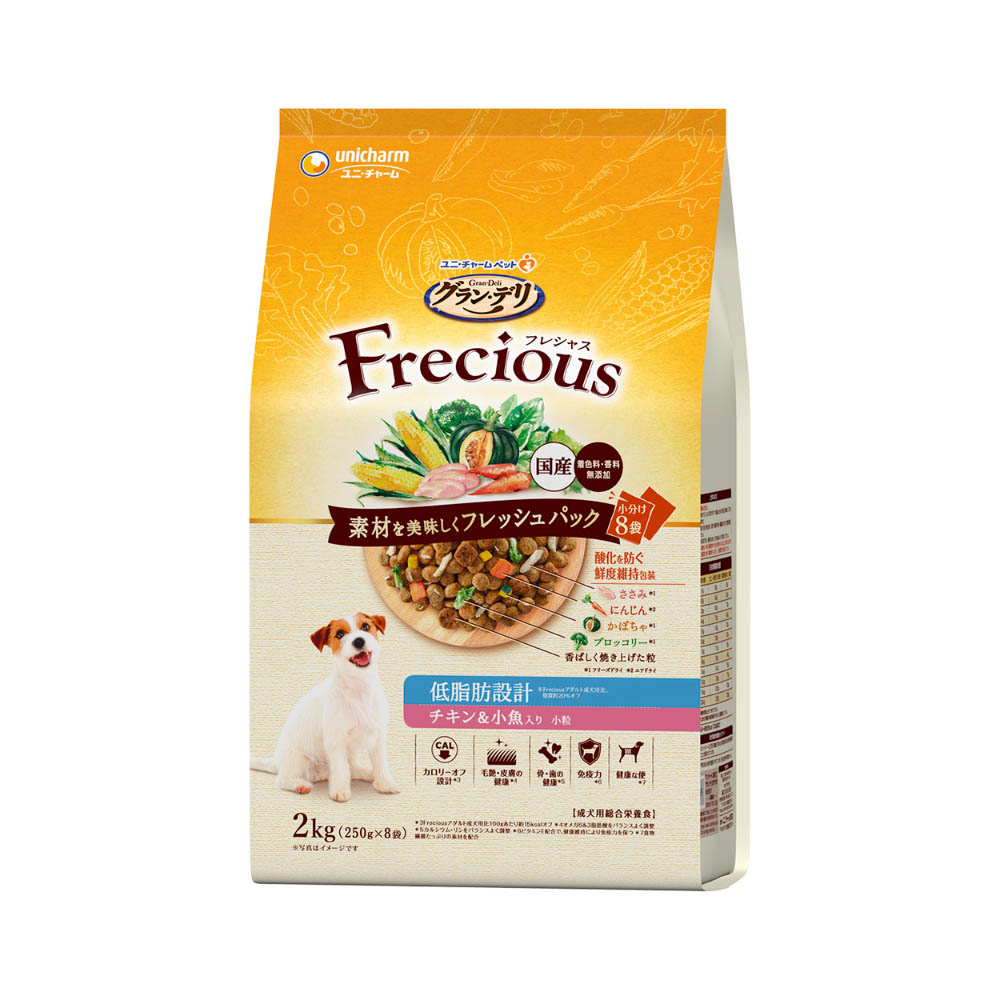 グラン・デリ Frecious アダルト成犬用低脂肪設計チキン&小魚入り2kg