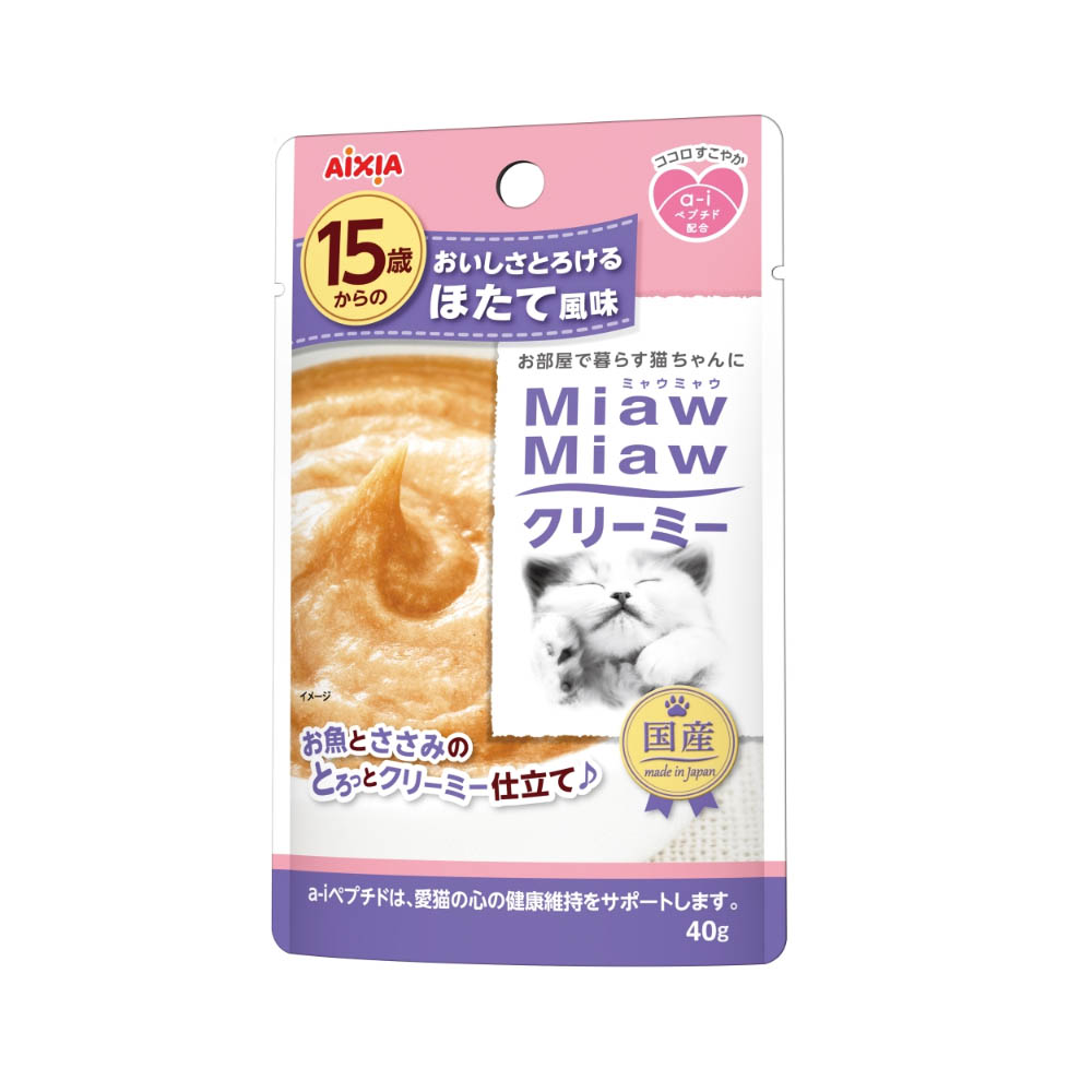 MiawMiaw クリーミー 15歳からのほたて風味 40g