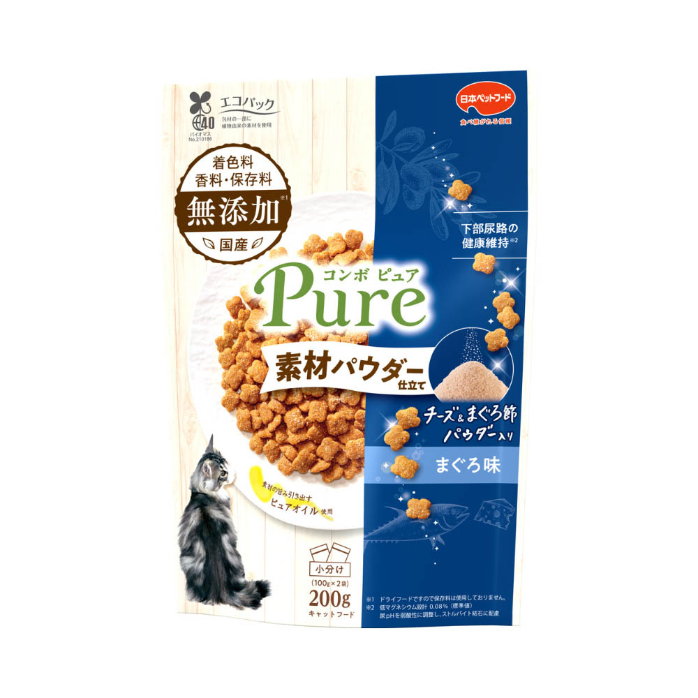 コンボ ピュア キャット まぐろ味・チーズ&まぐろ節パウダー仕立て 200g