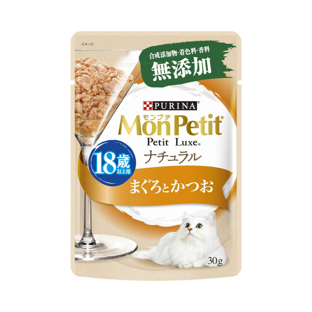 モンプチ プチリュクスパウチナチュラル18歳以上用まぐろとかつお30g