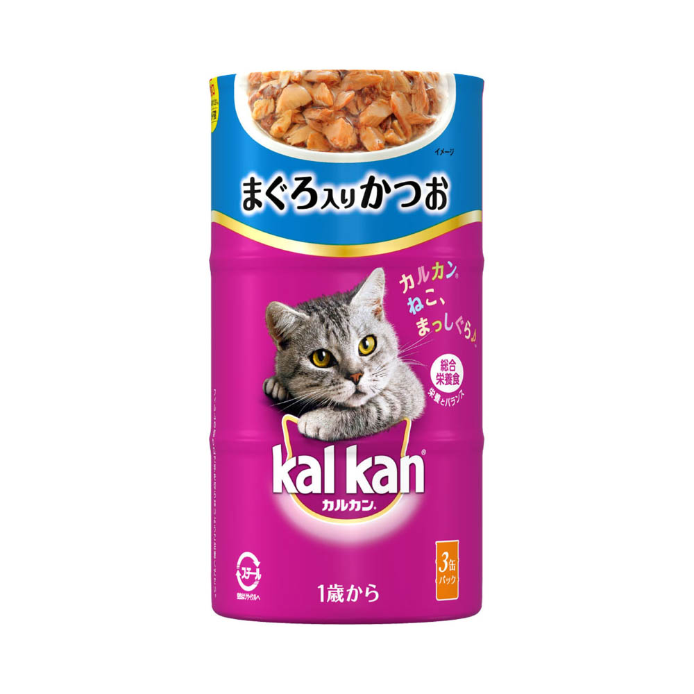 カルカンハンディ缶 1歳からまぐろ入りかつお160g×3缶