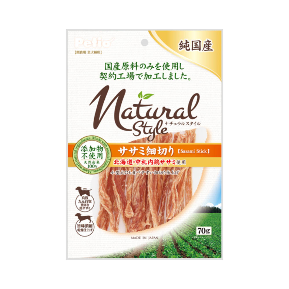 ペティオ ナチュラルスタイル ササミ細切り 70g
