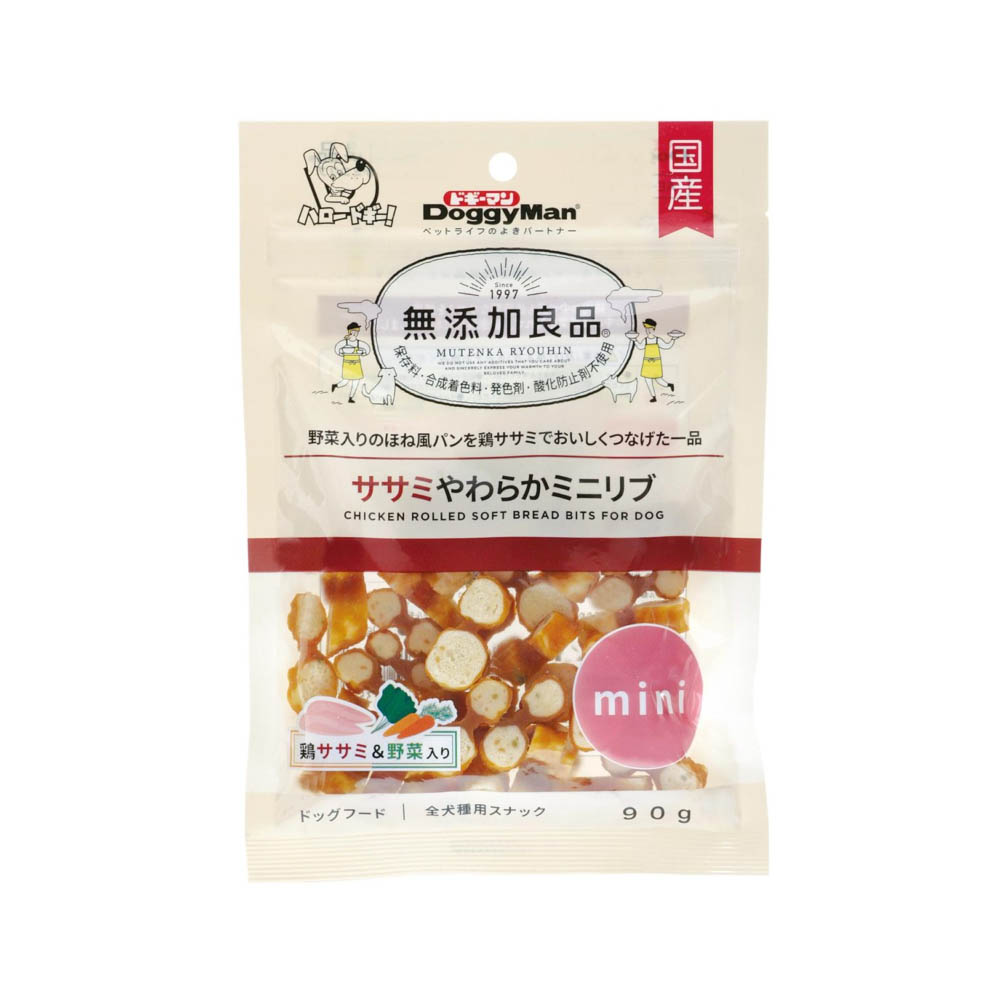 ドギーマン 無添加良品ササミやわらかミニリブ90g