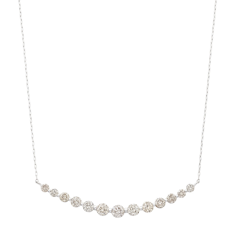 プラチナ ダイヤラインネックレス 1.0ct