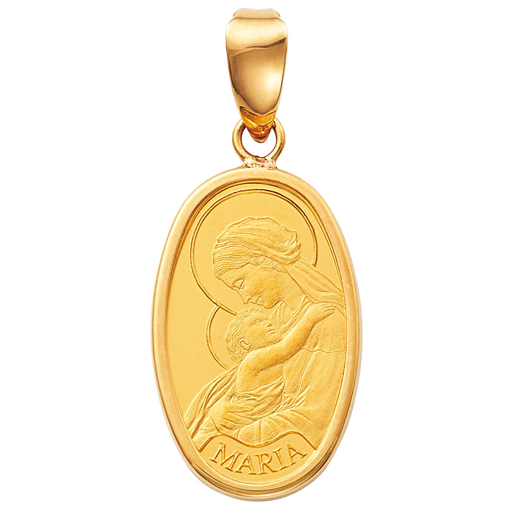 K24・K18YG マリア像ペンダントトップ