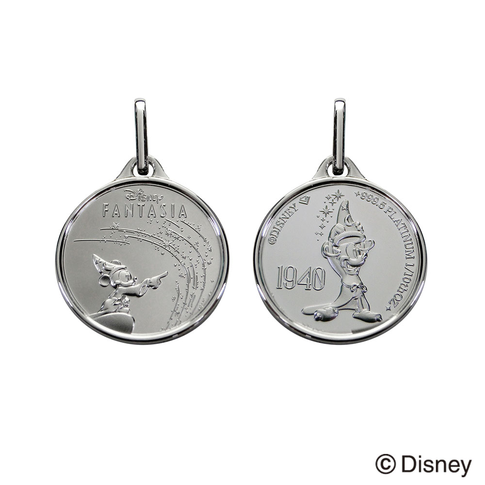 プラチナ 1/10オンスメダルリバーシブルペンダント『FANTASIA』