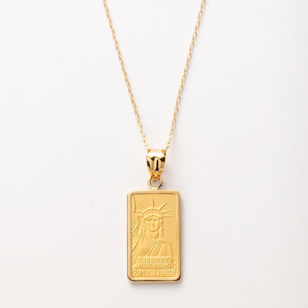 K24/K18リバティー1gコインネックレス