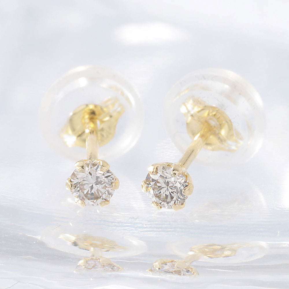 K18ダイヤピアス0.2ct