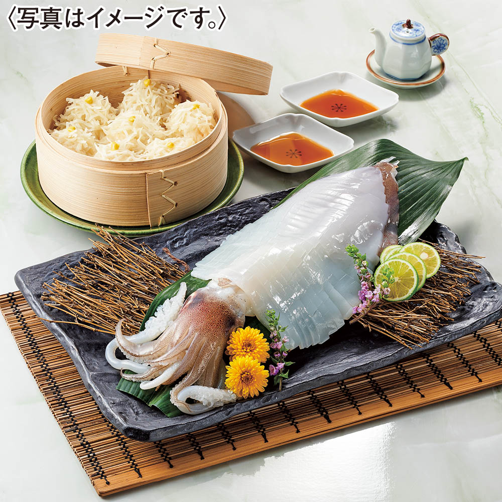 <萬坊>剣先いかの姿造り(いか一杯セット)