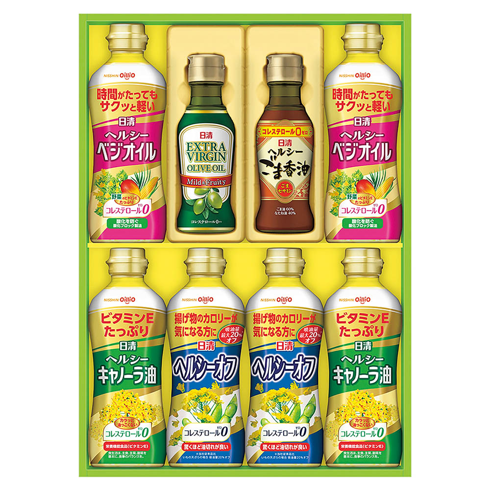 <日清オイリオ>オリーブオイル&バラエティオイルギフト